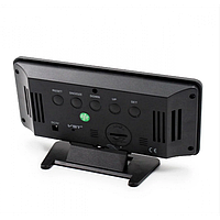 Дзеркальний LED-годинник із будильником і термометром VST-888Y Чорний зелений підсвітка Im_349