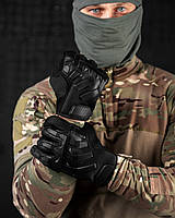 Рукавички тактичні escalibur чорні посилений захист, чоловічі військові штурмові рукавички із сенсором для зсу