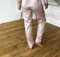 Пижамные женские брюки COSY из сатина Pearl пильная пудра Im_750