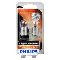 Лампа автомобільна сигнальна PHILIPS Vision +30% R10W 12814B2 2 шт (055477)
