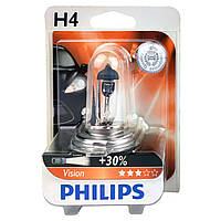 Лампа автомобільна галогенна PHILIPS Vision +30% H4 12342PRB1 1 шт (474803)