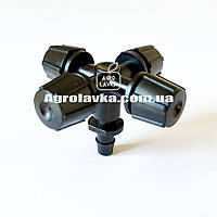 Туманоутворювач 4 форсунки, діаметр розпилу 2,5м, з адаптером (чорний)