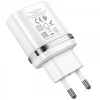 Зарядное устройство 220В 2 USB с кабелем 2.4A USB - Micro USB Hoco N1 Speedy Белый Im_195