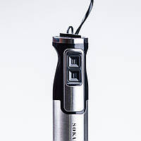 Lugi Блендер погружной ручной облегченный нержавейка 800 Вт 2 режима скорости Sokany