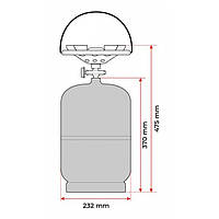 Комплект газовий балон кемпінговий 12 л. INTERTOOL GS-0012 Im_1149