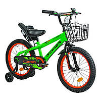 Велосипед двухколёсный (колёса 18", дополнительные колёса, корзина, сборка 85%) Corso Winner WN-18020