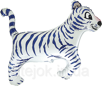 Шар фольгированный фигура Тигр блакитний 76 см x  90 см ( FlexMetal (Іспанія)), фото 1