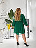 Весняне стильне шифон плаття міді з довгими рукавами розміри батал, фото 7