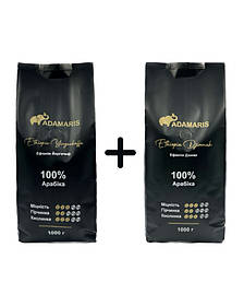 Зернова кава Adamaris Ethiopia Yirgacheffe + Ethiopia Djimmah