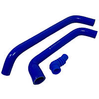 Патрубок РХХ Газель,Волга дв.405 компл.3шт силiкон синiй Авто Престиж 406-1014076-10/02-10/03-1