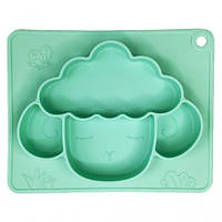 Силіконова тарілка-килимок "Баранчик", мʼятний