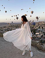 Легкое и невесомое платье из легкой ткани белый