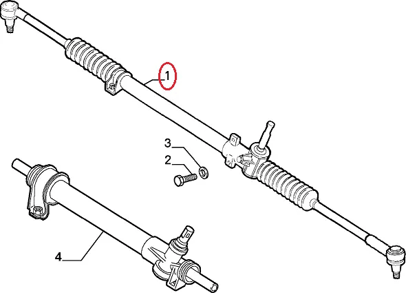Кермова рейка без ГПР на Fiat Ducato 230, Peugeot Boxer, Citroen Jumper (1994-2002), 9451178380, 4000E5, GP, Італія, фото 1