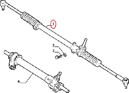 Кермова рейка без ГПР на Fiat Ducato 230, Peugeot Boxer, Citroen Jumper (1994-2002), 9451178380, 4000E5, GP, Італія