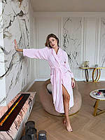 Велюровий довгий жіночий халат COSY, Pink Im_1900