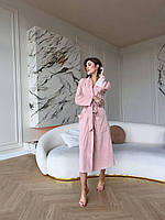 Велюровый женский длинный халат COSY, Peach Fuzz Im_1900