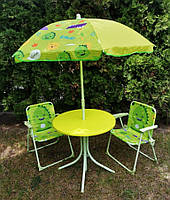 Набір меблів для пікніка дитячий, складаний стіл, 2 крісла, парасолька Im_1500