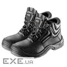 82-770-44 Черевики робочі Neo Tools, шкіра, ударопоглинання, O2 SRC, СЕ, р.44(29.3см), чорний, фото 1