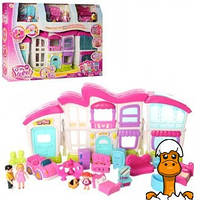 Будиночок для ляльок з меблями, в комплекті з ляльками, дитяча іграшка, віком від 3 років, My sweet home 16689