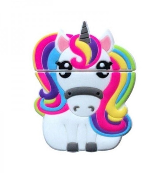 Чохол для AirPods 2/1 series - Єдиноріг (Unicorn 3D), силіконовий