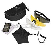 Комплект баллистических очков Revision Sawfly Max-Wrap Eyewear Deluxe Yellow Kit(Прозрачный, Дымчатый,