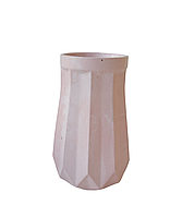 Гіпсова вазочка для сухоцвітів, біла, 10*6 см