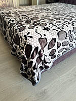 Велюрове двостороннє покривало класу Люкс 200*240/якісне велюрове покривало на велике ліжко