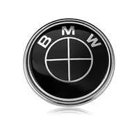 Значек на багажник BMW 74мм E46 E60 E70 E90 E82 E85 чёрная эмблема бмв