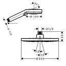 Душова система Hansgrohe Vernis Blend Showerpipe 200 1jet Reno EcoSmart чорний матовий (26099670), фото 4