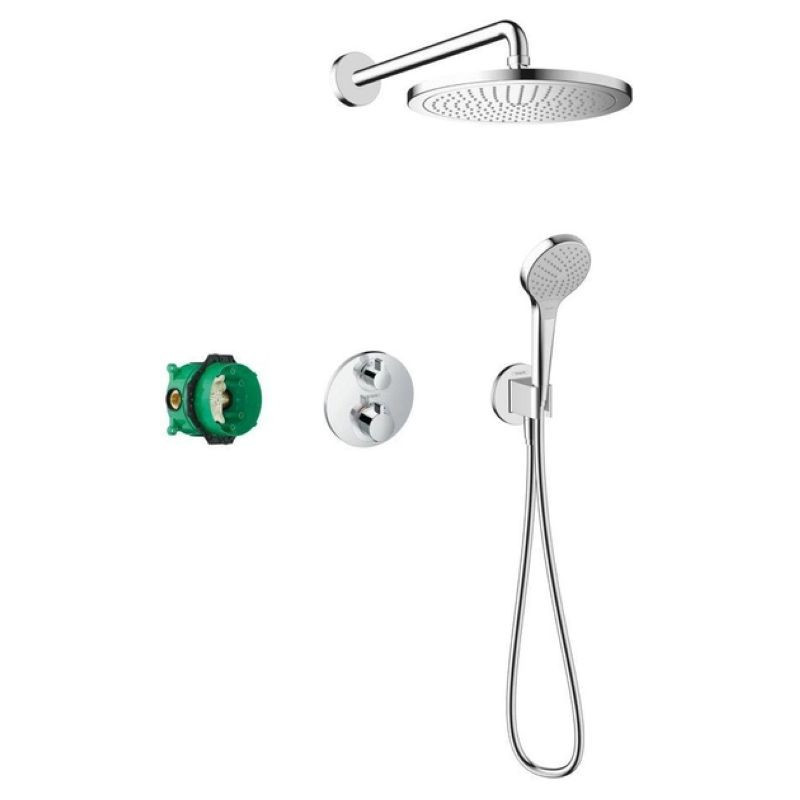 Душова система прихованого монтажу Hansgrohe Croma E 280 1jet Ecostat S хром (27954000), фото 1