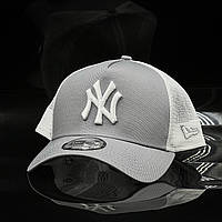 Оригинальная серая кепка с сеткой New Era New York Yankees Clean A Frame Trucker 11588490