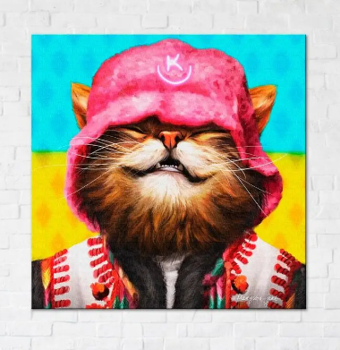 Постер Котик Kalush ©Маріанна Пащук (CN53159L) 50 х 50 см