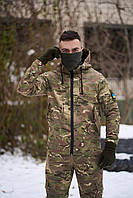 Чоловіча військова тактична куртка мультикам камуфляж флісова, підходить для осені та весни