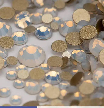 Каміння колір  White Opal мікс розмірів (ss4-20), уп  ~1400шт
