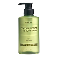 Гель для душа від висипань на тілі з пробіотиками Kundal Tee Tree Bioticts Acne Body Wash Apple Green Tea 500ml