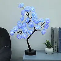 Настільне світлодіодне дерево Бонсай 50см 24 LED квітки троянди