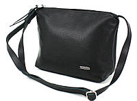 Женская кожаная сумка на плечо Borsacomoda черная Salex Жіноча шкіряна сумка на плече Borsacomoda чорна