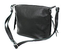 Шкіряна жіноча сумка через плече Borsacomoda чорна 809.023 Salex