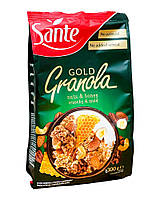 Цельнозерновые хлопья Гранола Голд с орехами и медом Sante Granola Gold Nuts & Honey, 300 г (5900617037152)