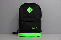 Спортивный рюкзак Найк городской черно-зелёный , Портфель Nike мужской женский