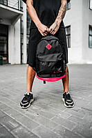 Спортивный рюкзак Найк городской черно-розовый , Портфель Nike мужской женский