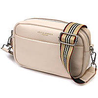 Женская сумка на плечо из натуральной кожи Vintage Белая Salex Жіноча сумка на плече з натуральної шкіри