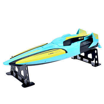 Катер на радіокеруванні (р/к2,4G, акумулятор, 35 см, світло, USB зарядний, підставка, у коробці) 4D-S1