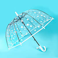 Тор! Детский прозрачный зонт RST 047A Звезды White