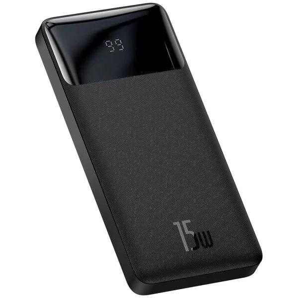 УМБ Павербанк Baseus 10000 mAh 15W 3A зі швидкою зарядкою 2USB + Type-C Чорний