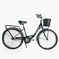Велосипед городской Corso «TRAVEL» 26 TR-2470 цвет темно-зеленый, односкоростной, стальная рама 16.5
