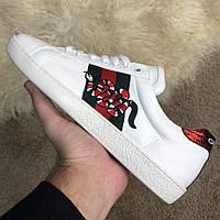 Кросівки Gucci Snake Embroidered Sneaker White