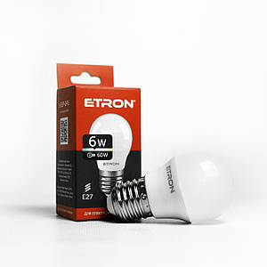 Лампа світодіодна ETRON light Power 1-ELP-046 G45 6W 4200K 220V E27