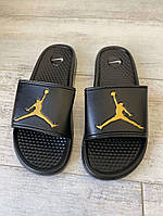 Шлепки Jordan Slide Sandal Logo Gold/Black