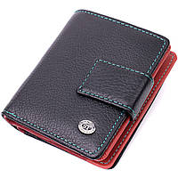 Вертикальний невеликий жіночий гаманець із натуральної шкіри ST Leather Чорний Salex